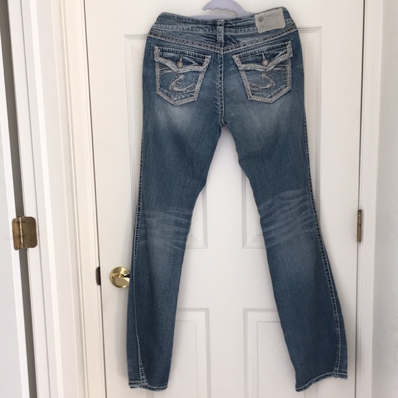 Silver Sukiyaki Flap Baby Boot Jeans, size W28/L34 - Picture 2 of 7